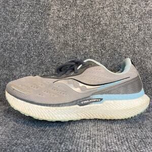 Saucony Triumph 19 Running Shoes Womens 9 Sneakers Alloy Powder Grey Blue